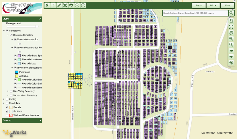 cemetery online map