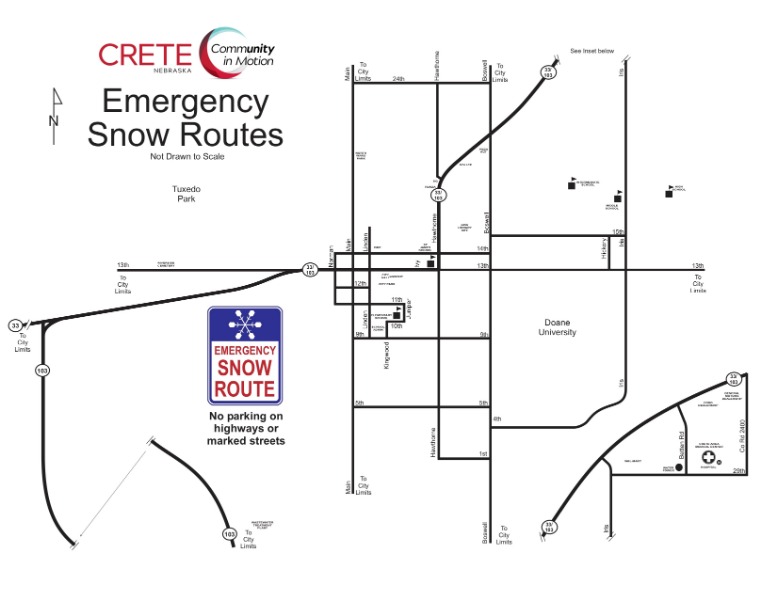 snow route map