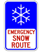 snow route sign