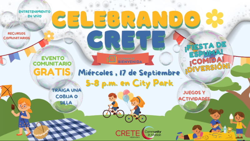 Celebrate Crete community event on Sept. 17 at City Park.